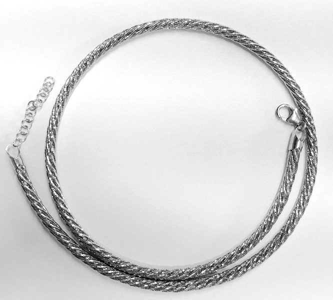 Stříbrný pletený náhrdelník Briline 45-48cm - ag05804