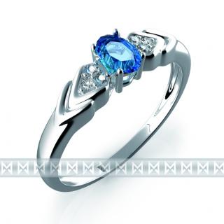 Prsten s diamanty a topazem Briline 3860448-0-54-93