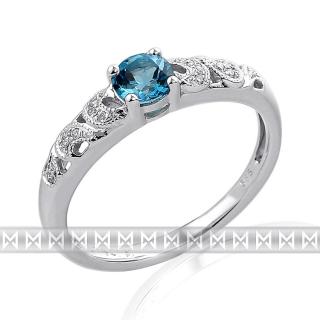 Prsten s diamanty a topazem Briline 3860311-0-55-93