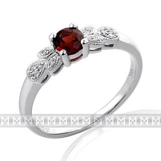 Prsten s diamanty a granátem Briline 3860300-0-55-81