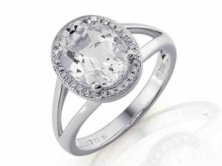 Prsten s diamanty a topazem Briline 3860550-0-54-82