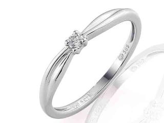 Zásnubní prsten s diamantem, bílé zlato brilianty Briline 3860713