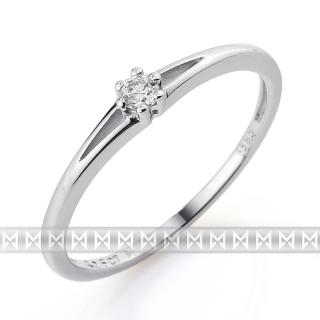 Zásnubní prsten s diamantem, bílé zlato brilianty Briline 3860065-0-51-99