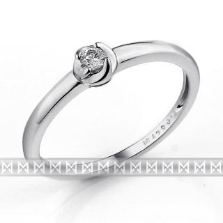 Zásnubní prsten s diamantem, bílé zlato brilianty Briline 3861319-0-53-99