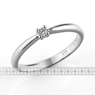 Zásnubní prsten s diamantem, bílé zlato brilianty Briline 3860371-0-54-99