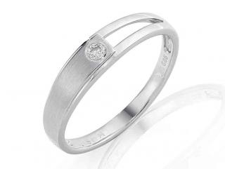 Zásnubní prsten s diamantem, bílé zlato brilianty Briline 3861188-1-54-99