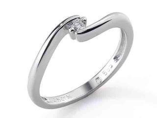 Zásnubní prsten s diamantem, bílé zlato briliant Briliney 3860726-0-50-99