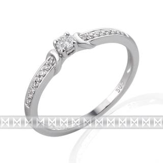 Zásnubní prsten s diamantem, bílé zlato brilianty Briline 3860836-0-54-99