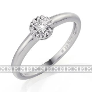 Zásnubní prsten s diamantem, bílé zlato brilianty Briline 3861323-0-56-99