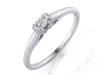 Zásnubní prsten s diamantem, bílé zlato brilianty Briline 3860844-0-53-99