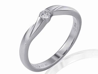 Zásnubní prsten s diamantem, bílé zlato brilianty Briline 3860394-0-52-99