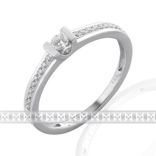 Zásnubní prsten s diamantem, bílé zlato brilianty Briline 3860831-0-51-99