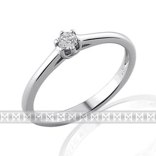 Zásnubní prsten s diamantem, bílé zlato brilianty Briline 3860880-0-52-99