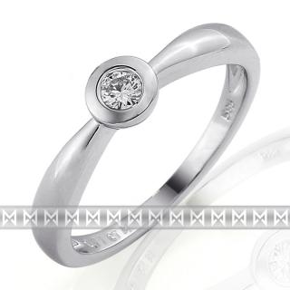 Zásnubní prsten s diamantem, bílé zlato brilianty Briline 3860683-0-50-99