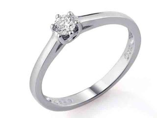 Zásnubní prsten s diamantem, bílé zlato brilianty Briline 3860879-0-53-99