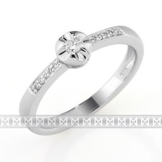 Zásnubní prsten s diamantem, bílé zlato brilianty Briline 3861276-0-54-99