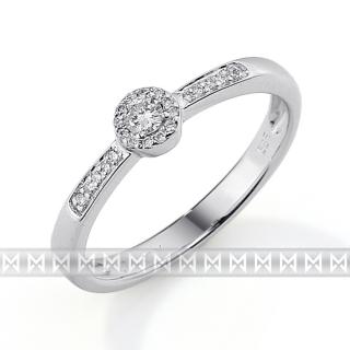Zásnubní prsten s diamantem, bílé zlato brilianty Briline 3861261-0-53-99