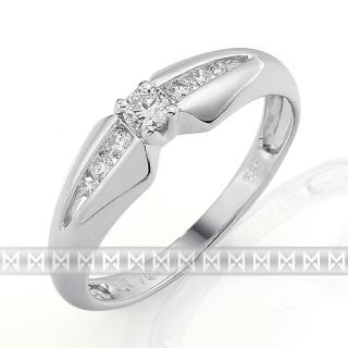 Zásnubní prsten s diamantem, bílé zlato brilianty Briline 3861241-0-53-99