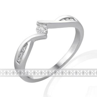 Zásnubní prsten s diamantem, bílé zlato brilianty Briline 3860578-0-58-99