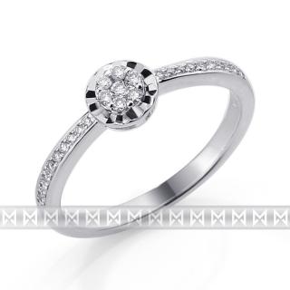 Zásnubní prsten s diamantem, bílé zlato brilianty Briline 3861754-0-53-99