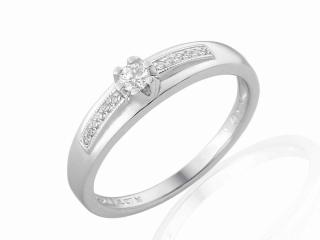 Zásnubní prsten s diamantem, bílé zlato brilianty Briline 3861799-0-54-99