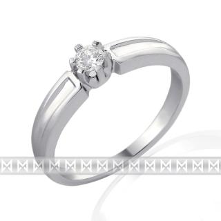 Zásnubní prsten s diamantem, bílé zlato brilianty Briline 3860231-0-53-99