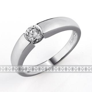 Zásnubní prsten s diamantem, bílé zlato brilianty Briline 3860101-0-54-99