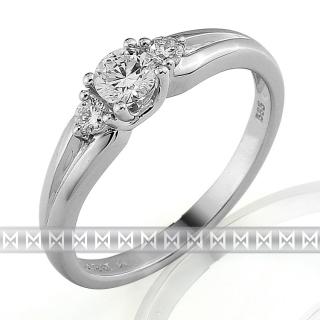 Zásnubní prsten s diamantem, bílé zlato brilianty Briline 3861660-0-51-99