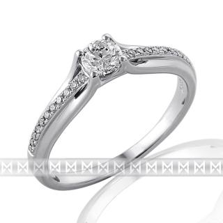 Zásnubní prsten s diamantem, bílé zlato brilianty Briline 3860635-0-54-99