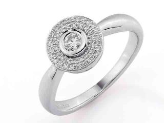 Zásnubní prsten s diamantem, bílé zlato brilianty Briline 3861340-0-54-99