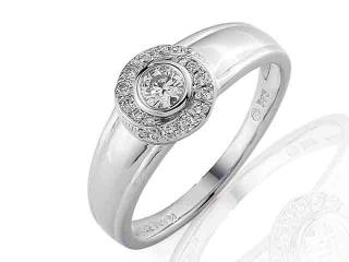 Zásnubní prsten s diamantem, bílé zlato brilianty Briline 3860865-0-57-99