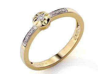 Prsten s diamanty GEMS diamonds, žluté zlato 3811275-5-55-99