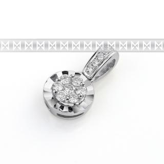 Přívěsek s diamantem Briline, bílé zlato brilianty 3870581-0-0-99