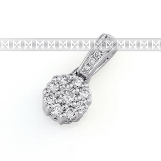 Přívěsek s diamantem Briline, bílé zlato brilianty 3870575-0-0-99