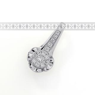 Přívěsek s diamantem Briline, bílé zlato brilianty 3870589-0-0-99