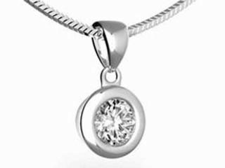 Přívěsek s diamantem Briline, bílé zlato brilianty 3870004-0-0-99